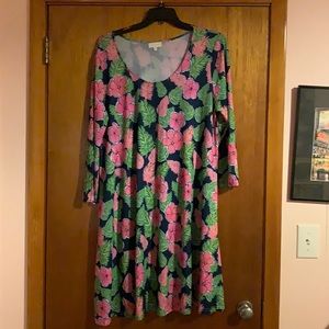 Simply Southern Hibiscus Dress Size XXL